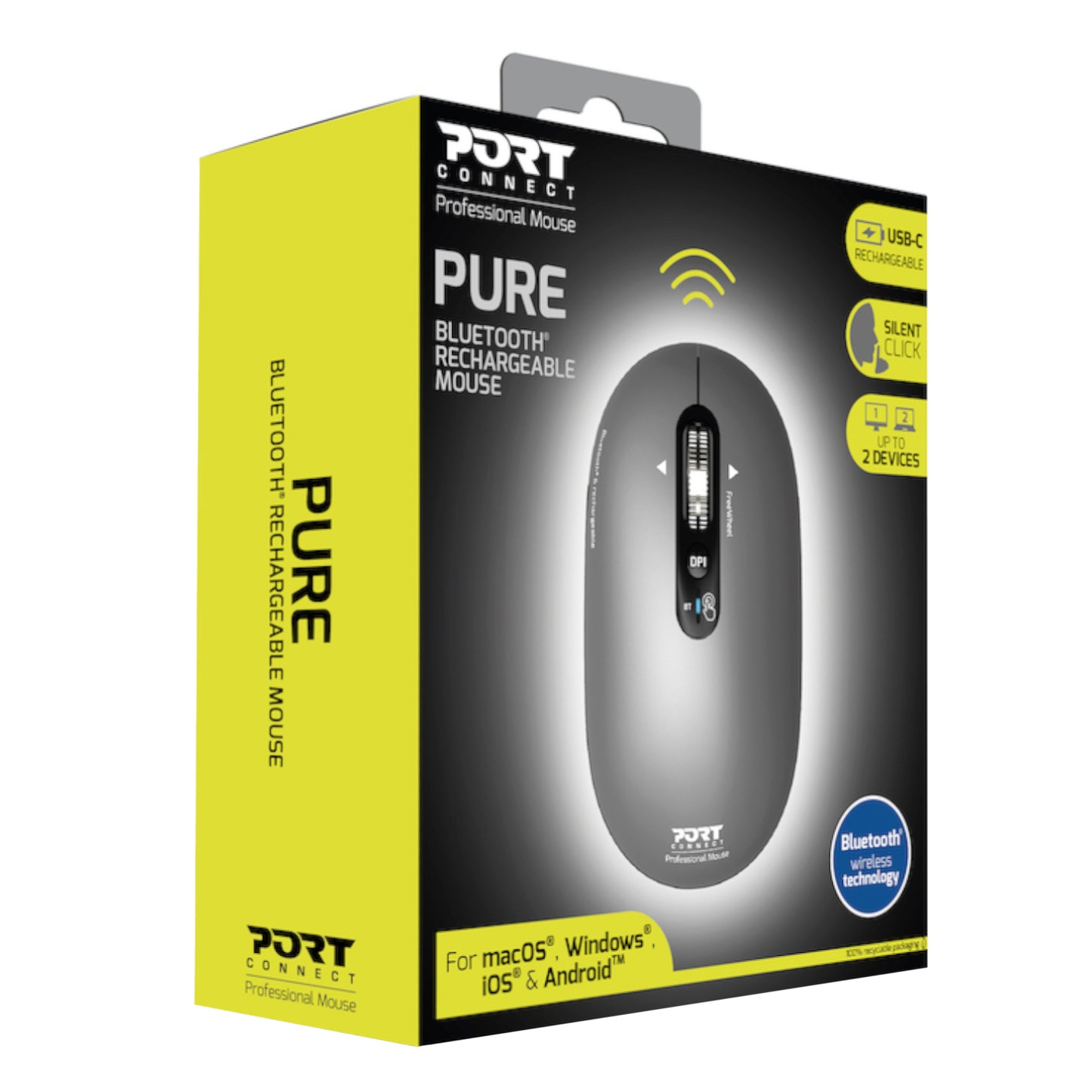 Port Connect PURE Bluetooth Rechargeable Mouse - alternate product view 6