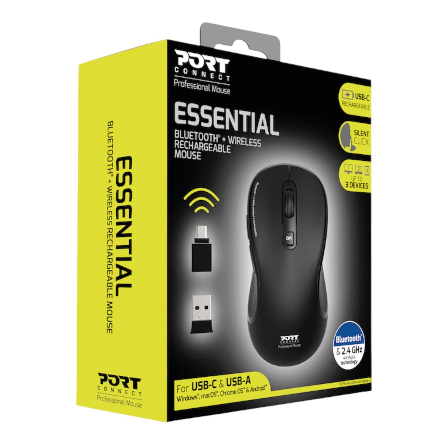 Port Connect Essential Bluetooth Wireless Rechargeable Mouse - alternate product view 6