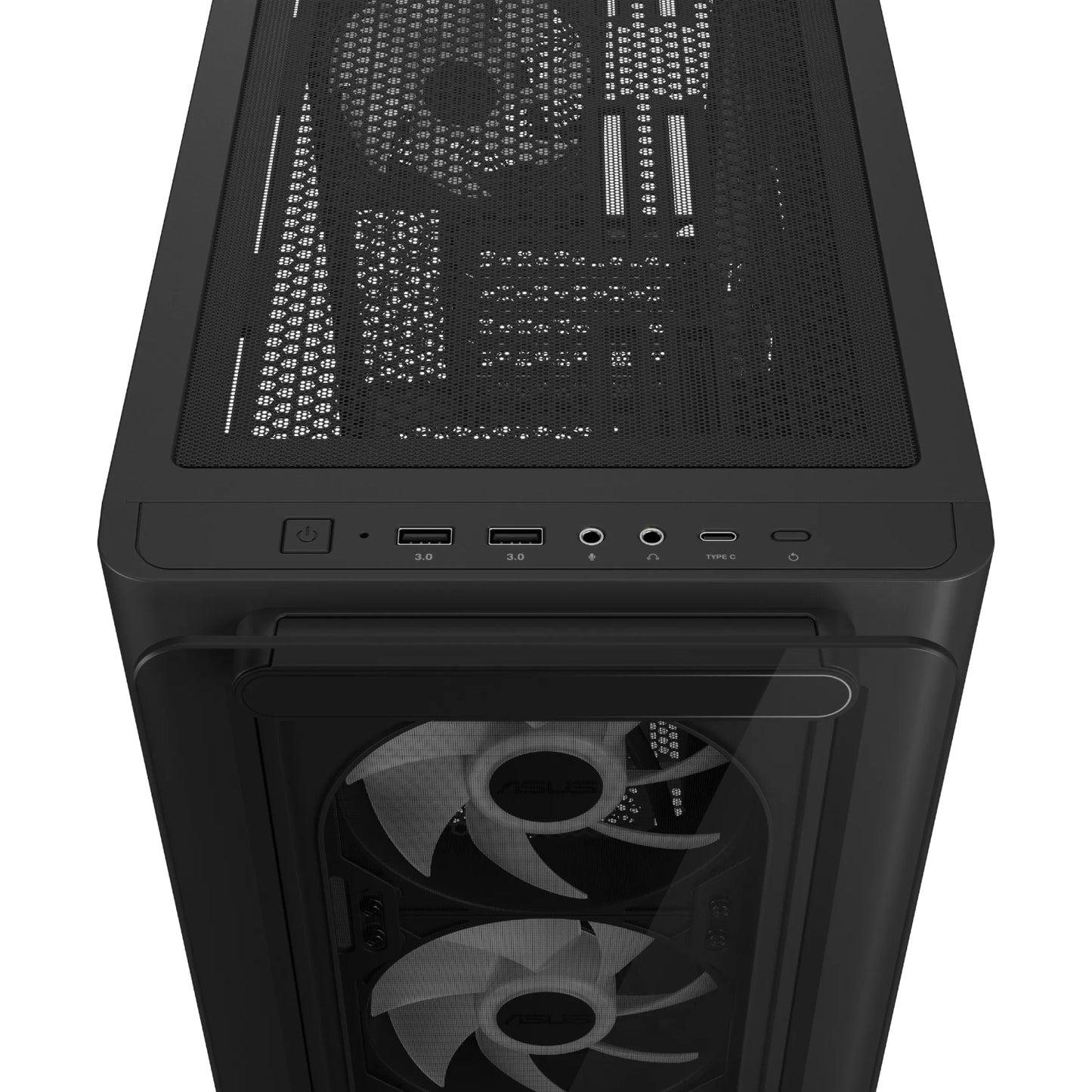ASUS A23 PLUS ARGB Micro-ATX Gaming Chassis - Black - alternate product view 5