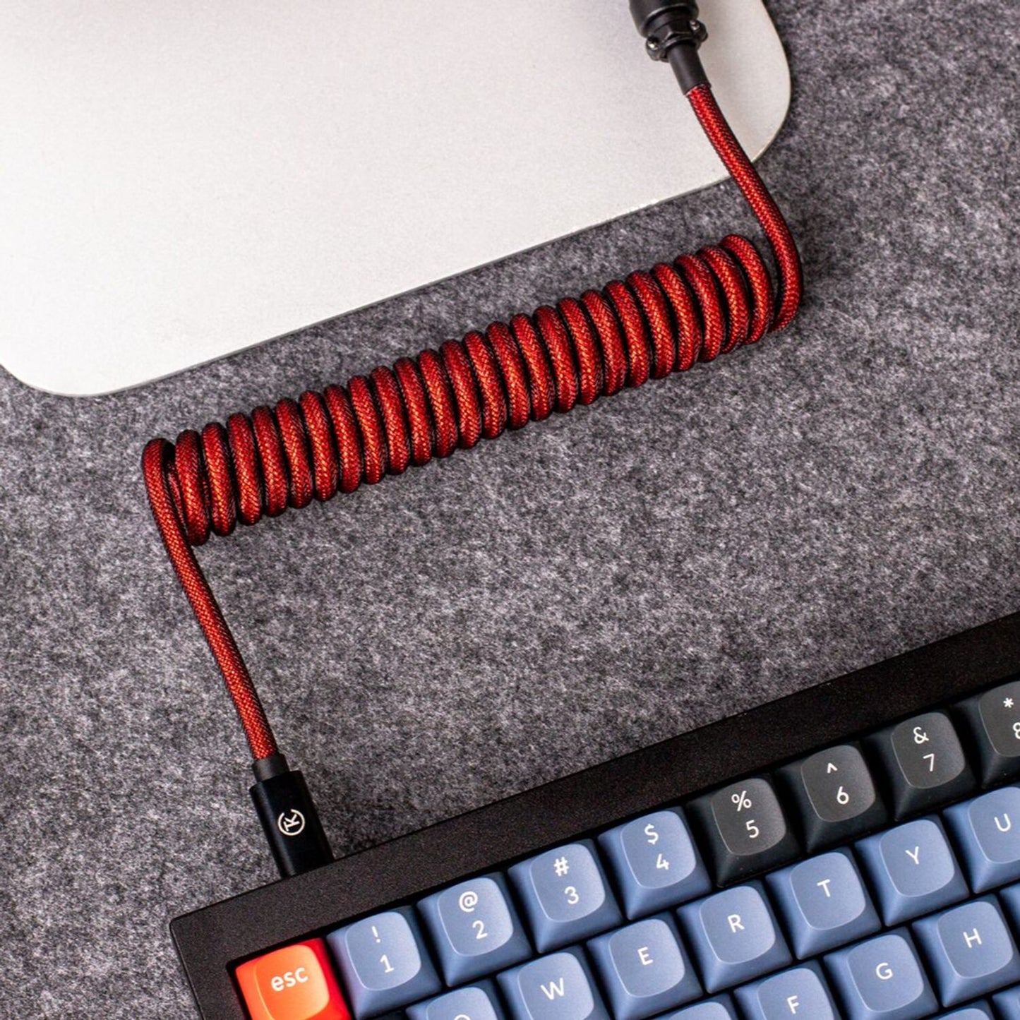 Keychron Coiled Aviator Cable - Red - alternate product view 5