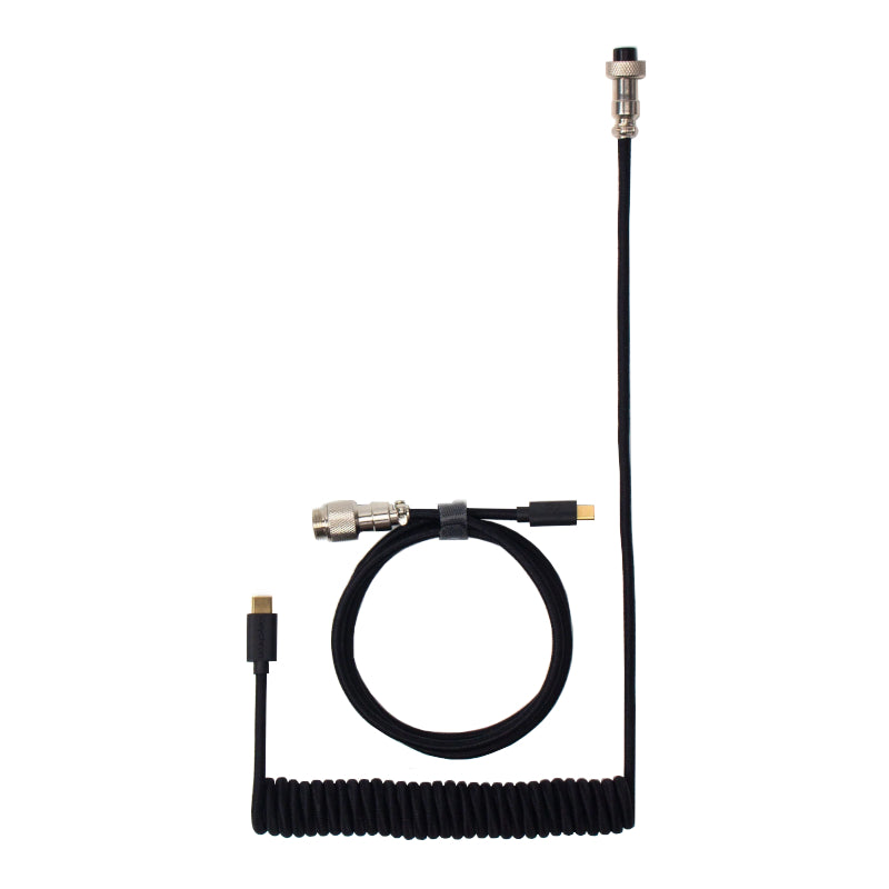 Keychron Coiled Aviator Cable - Black/Straight - alternate product view 2