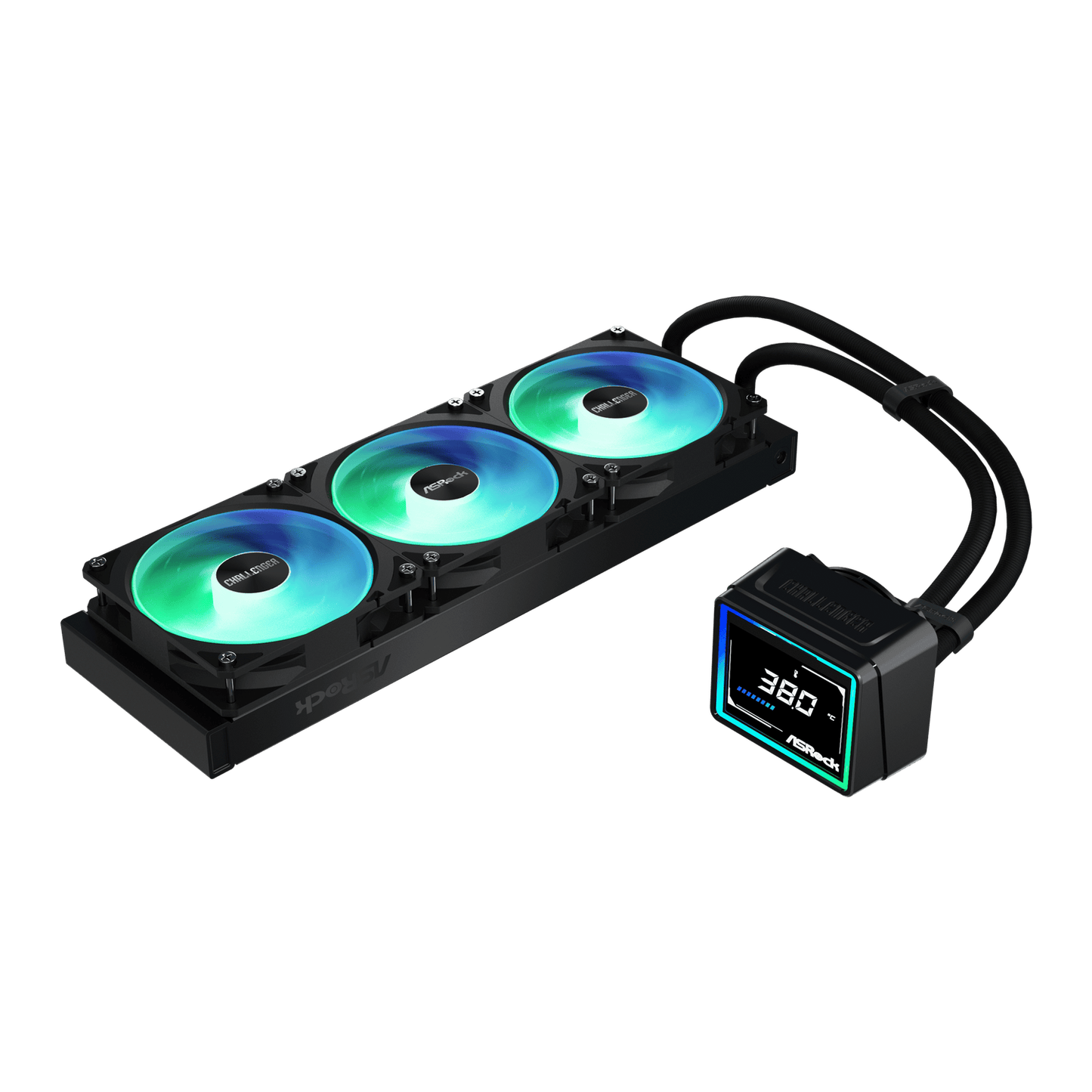 ASRock Challenger 360 Digital AIO Liquid Cooler - Black - alternate product view 6