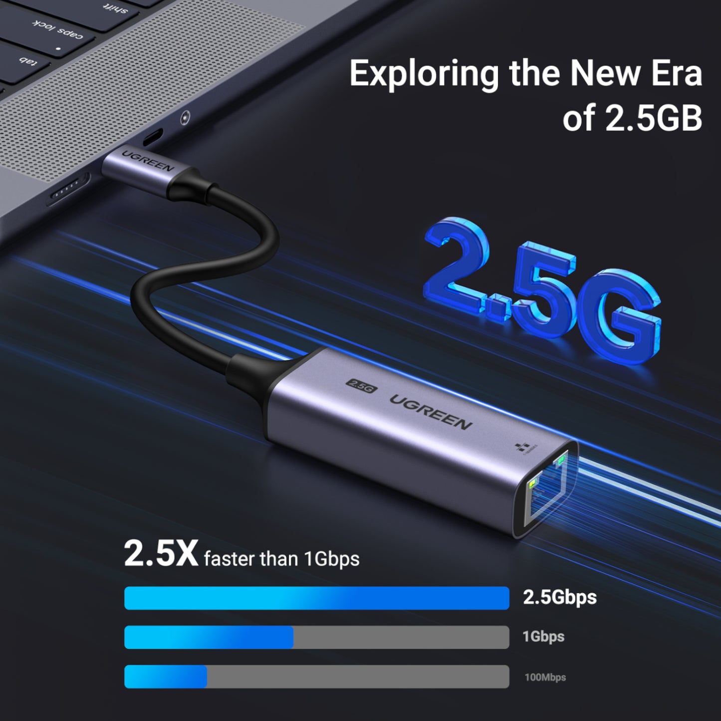 Ugreen USB3.0 C to 2.5Gbit Ethernet Adapter - alternate product view 3