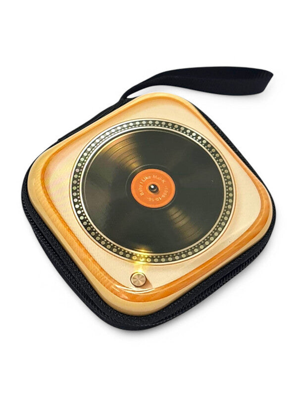 KIDS COIN PURSE - LP Player - Plastic PURSE WITH ZIP - ±7×3 Cm