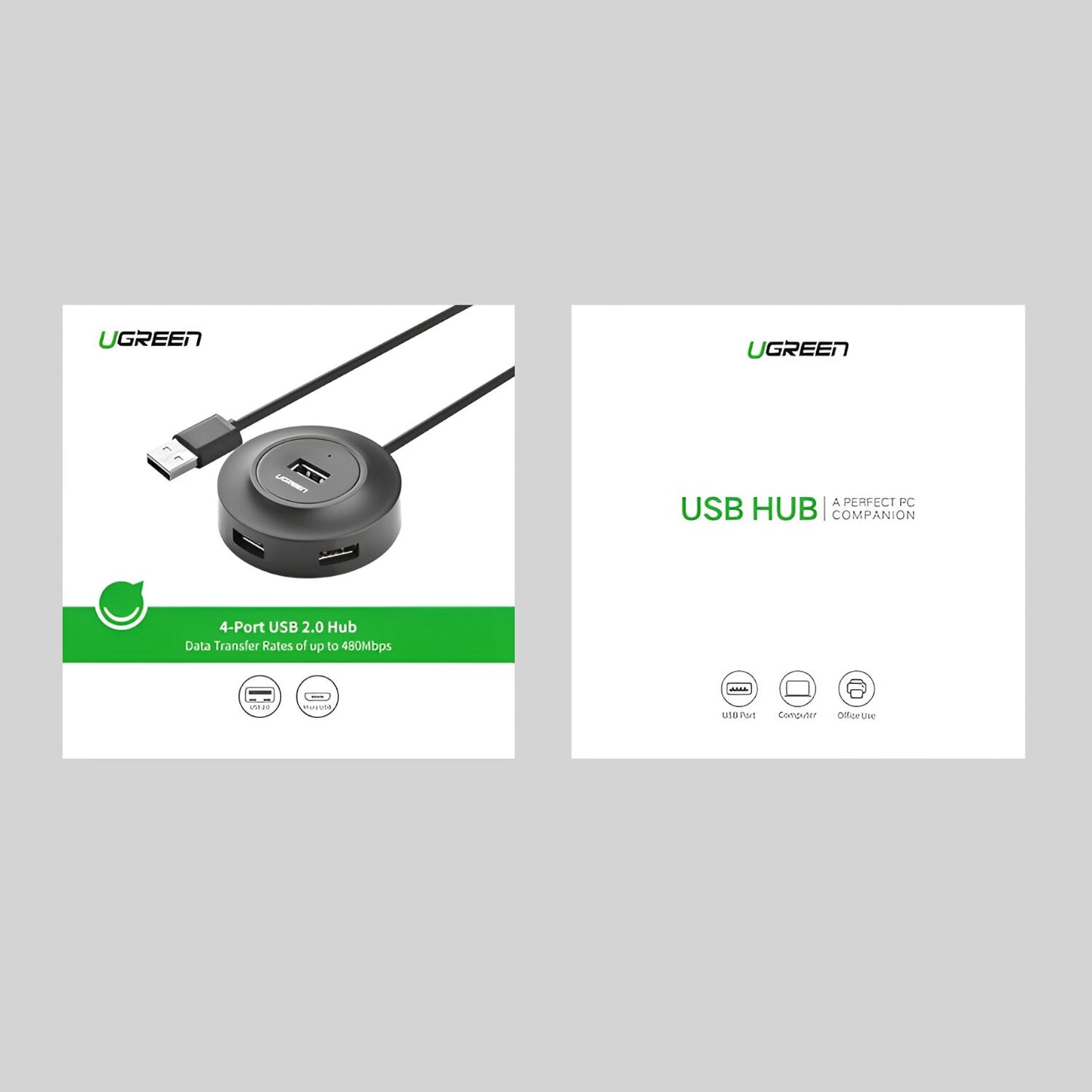 Ugreen 4-IN 1 USB 2.0 Hub (20777) - Black - alternate product view 5