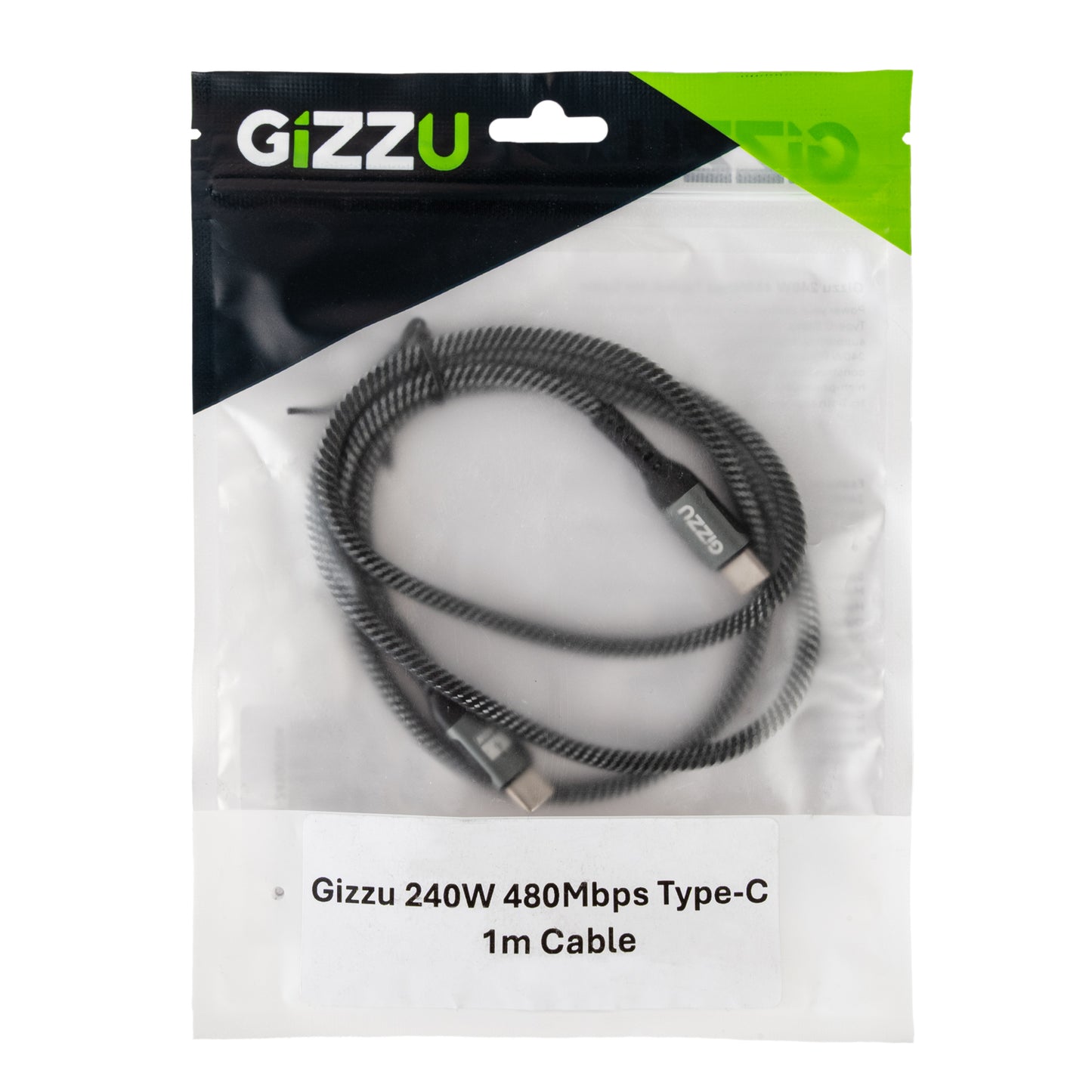 Gizzu 240W 480Mbps Type-C 1m Cable - alternate product view 4