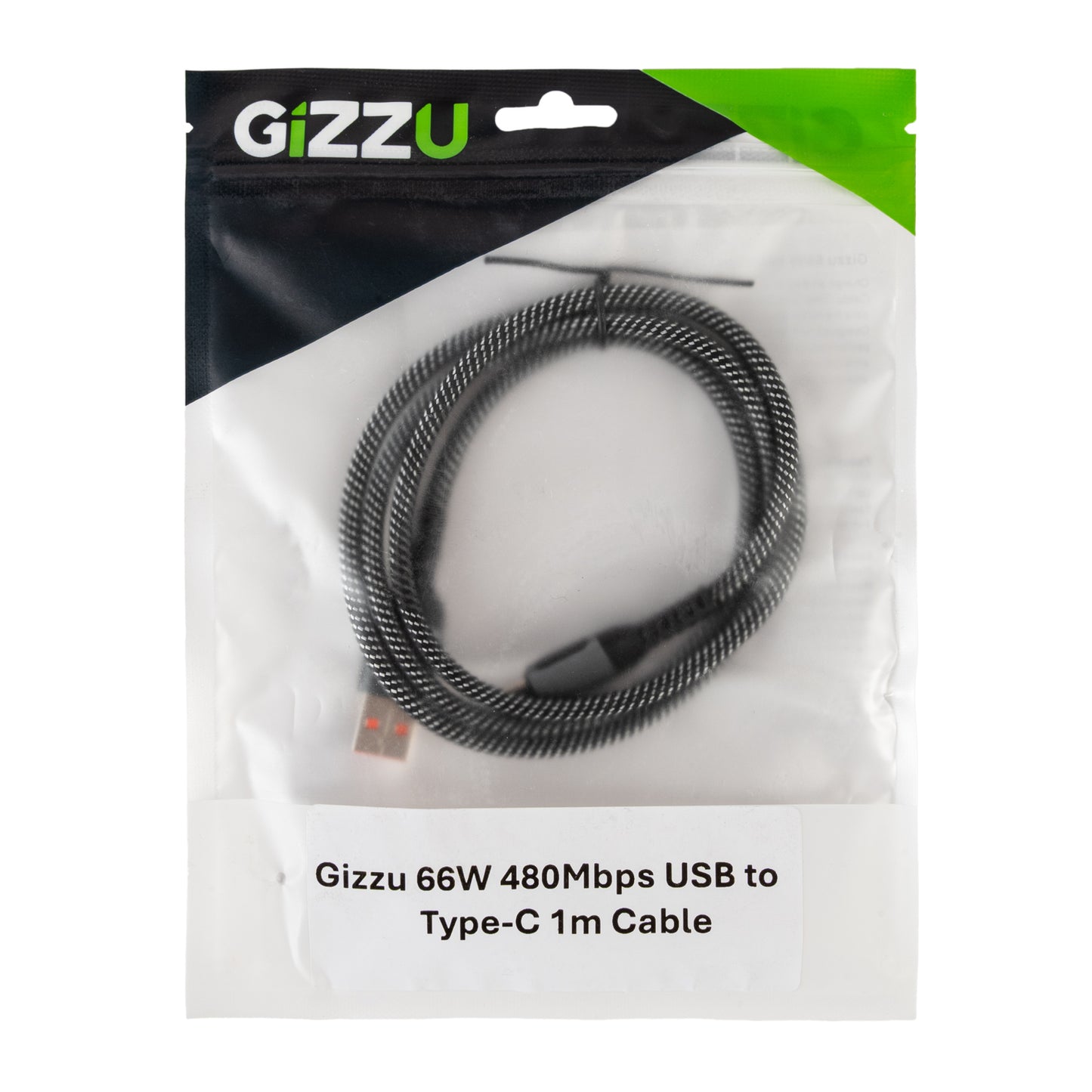 Gizzu 66W 480Mbps USB to Type-C 1m Cable - alternate product view 4