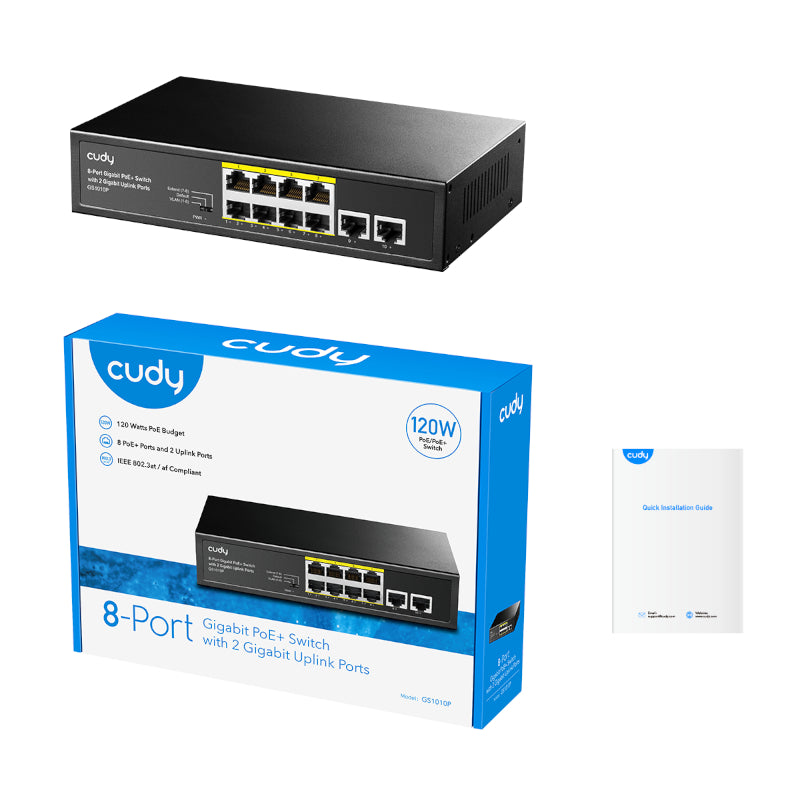 Cudy 8-Port Gigabit PoE+ Unmanaged Switch - alternate product view 5