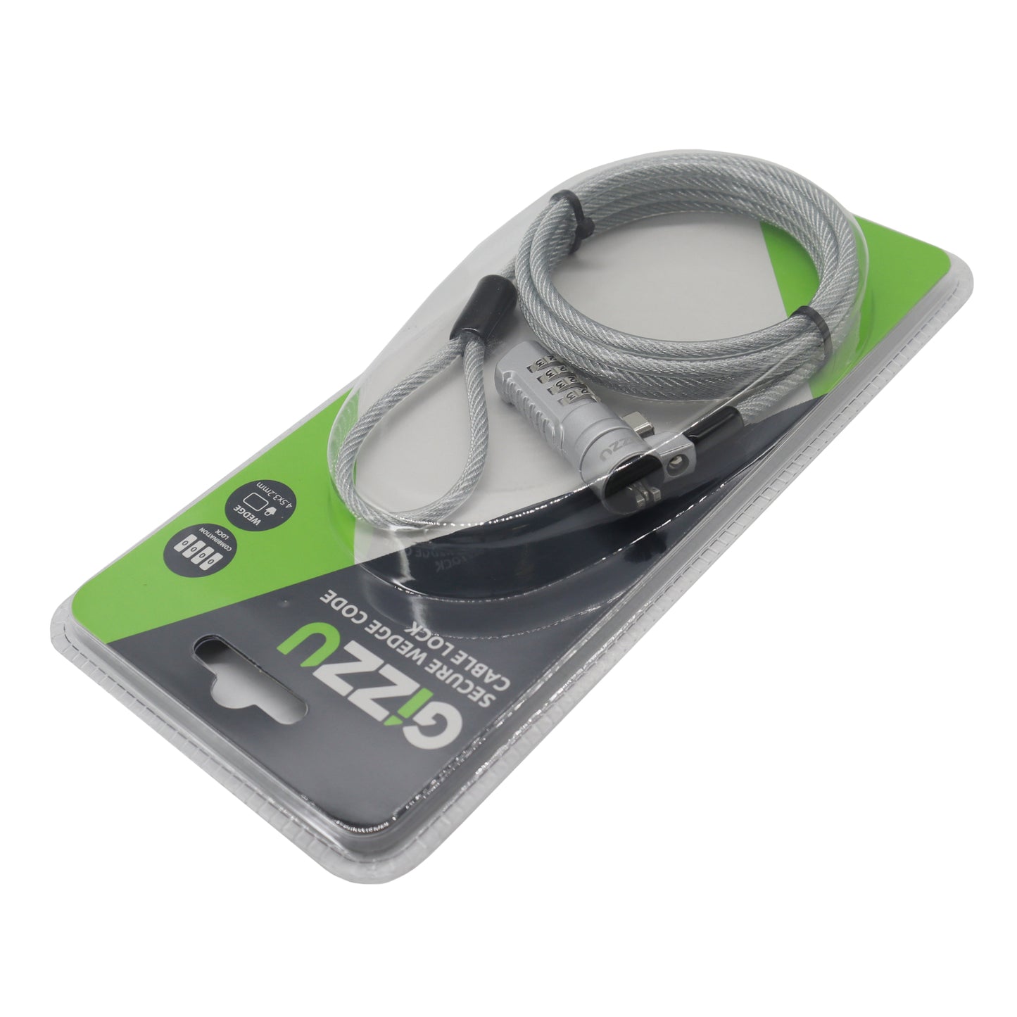 Gizzu Secure Wedge Code Cable Lock 1.8m - alternate product view 5