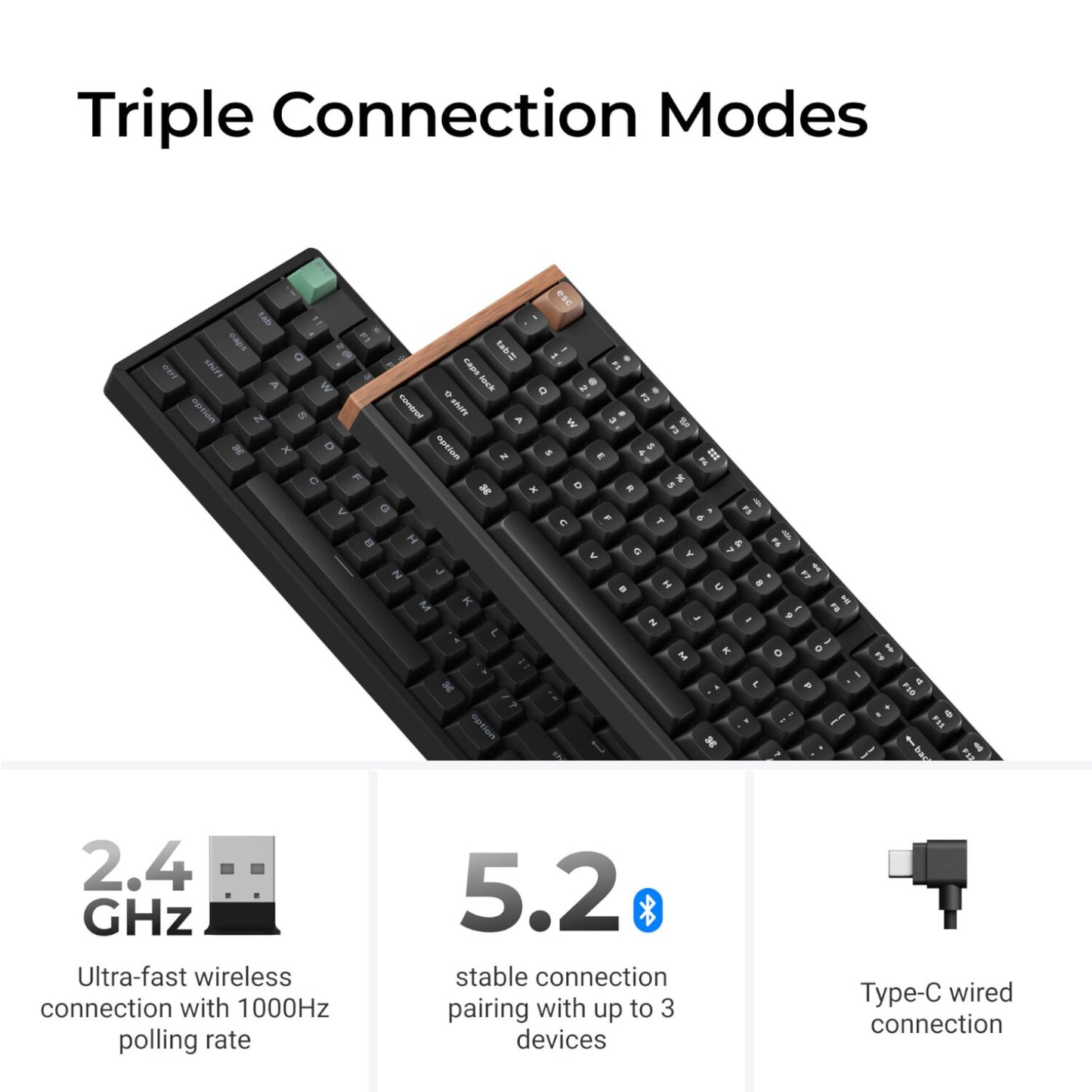 Keychron K10 HE 100% Wireless Magnetic Gaming Keyboard Nebula Switches – Black - alternate product view 5