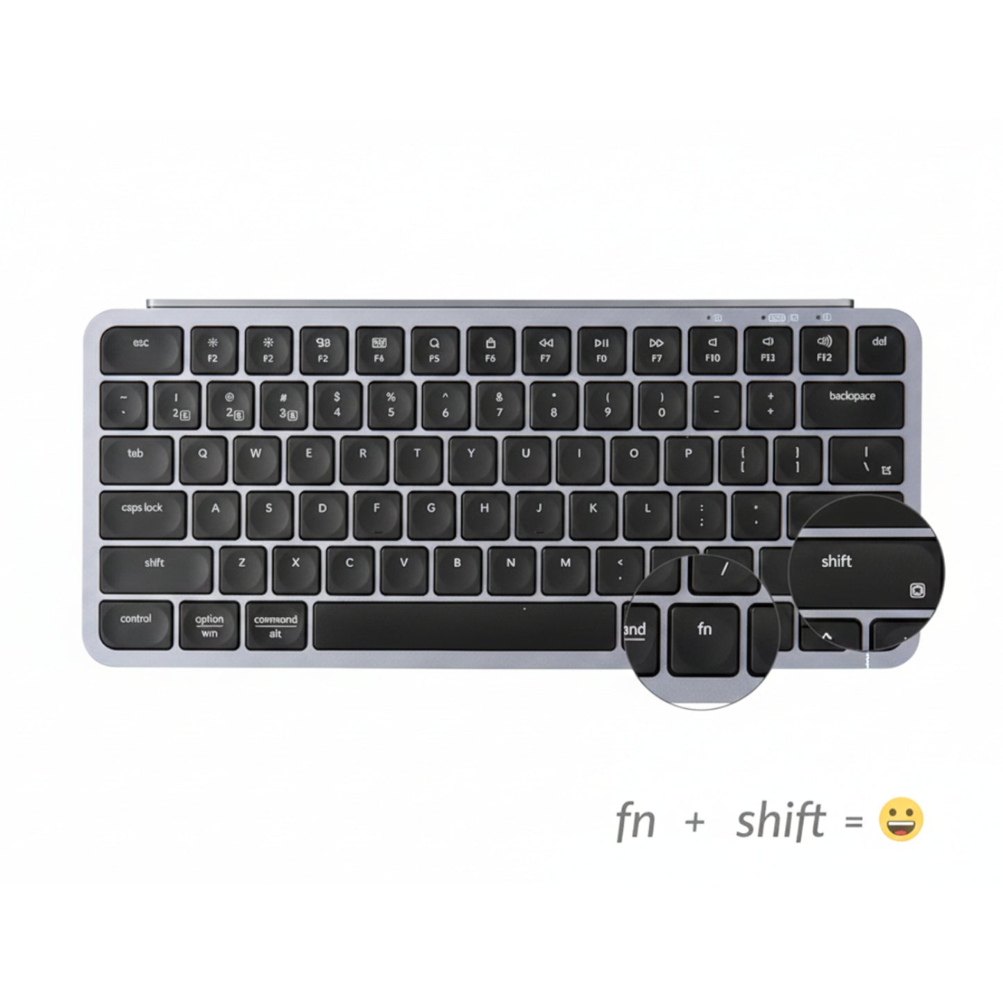 Keychron B1 Pro 75% Layout Wireless Keyboard and Mouse Combo - Space Grey - alternate product view 3