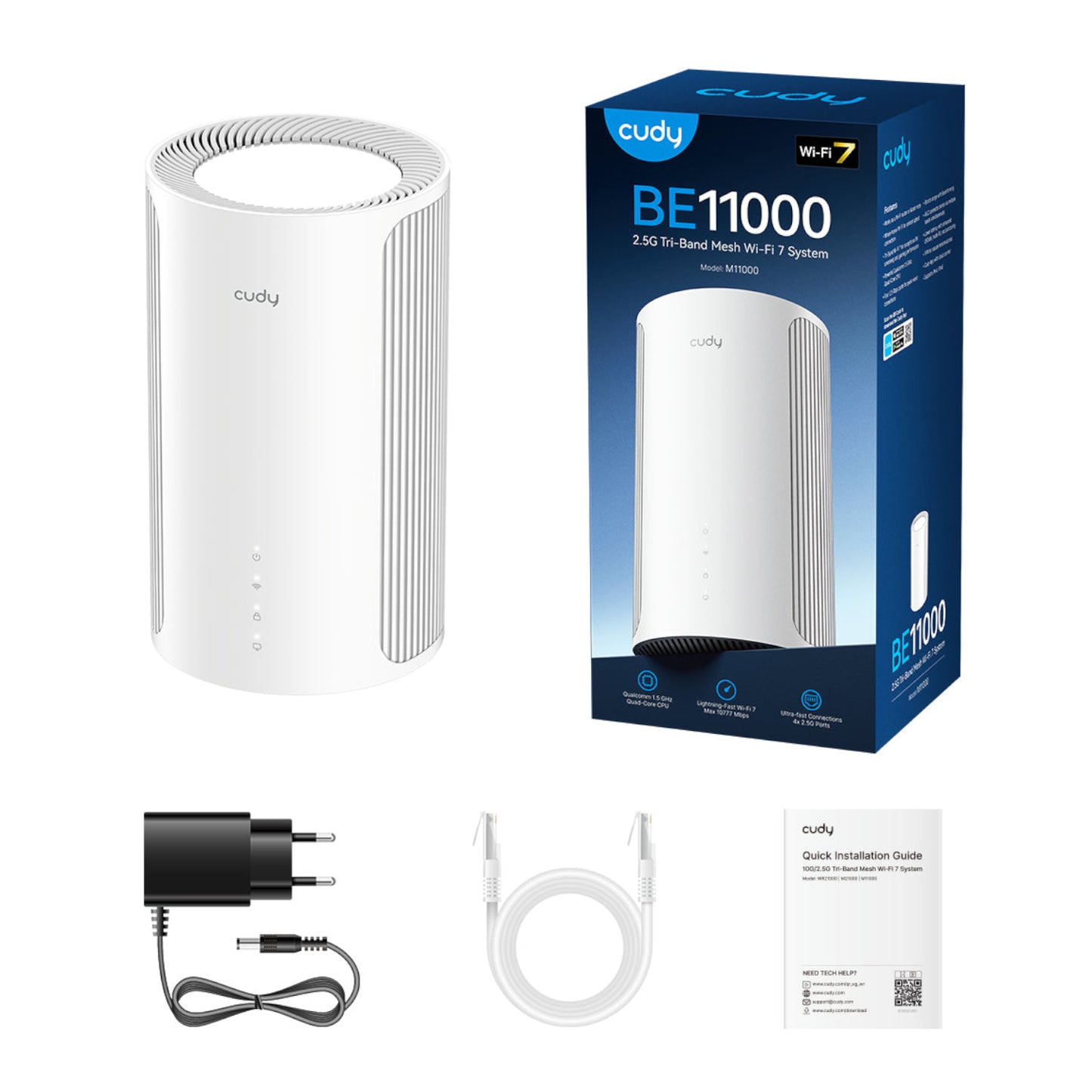 Cudy BE11000 Wi-Fi7 Tri-band Mesh Wi-Fi System - 1 Pack - alternate product view 3