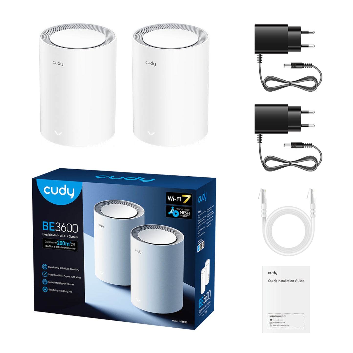Cudy BE3600 Gigabit Mesh Wi-Fi 7 System – 2 Pack - alternate product view 5