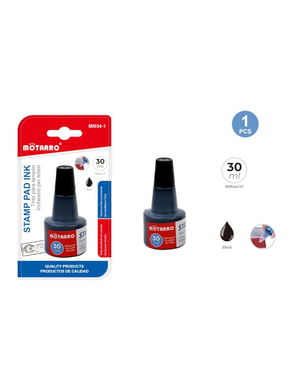 Motarro STAMP PAD INK - BLACK 30 Ml (MI034 - 1)
