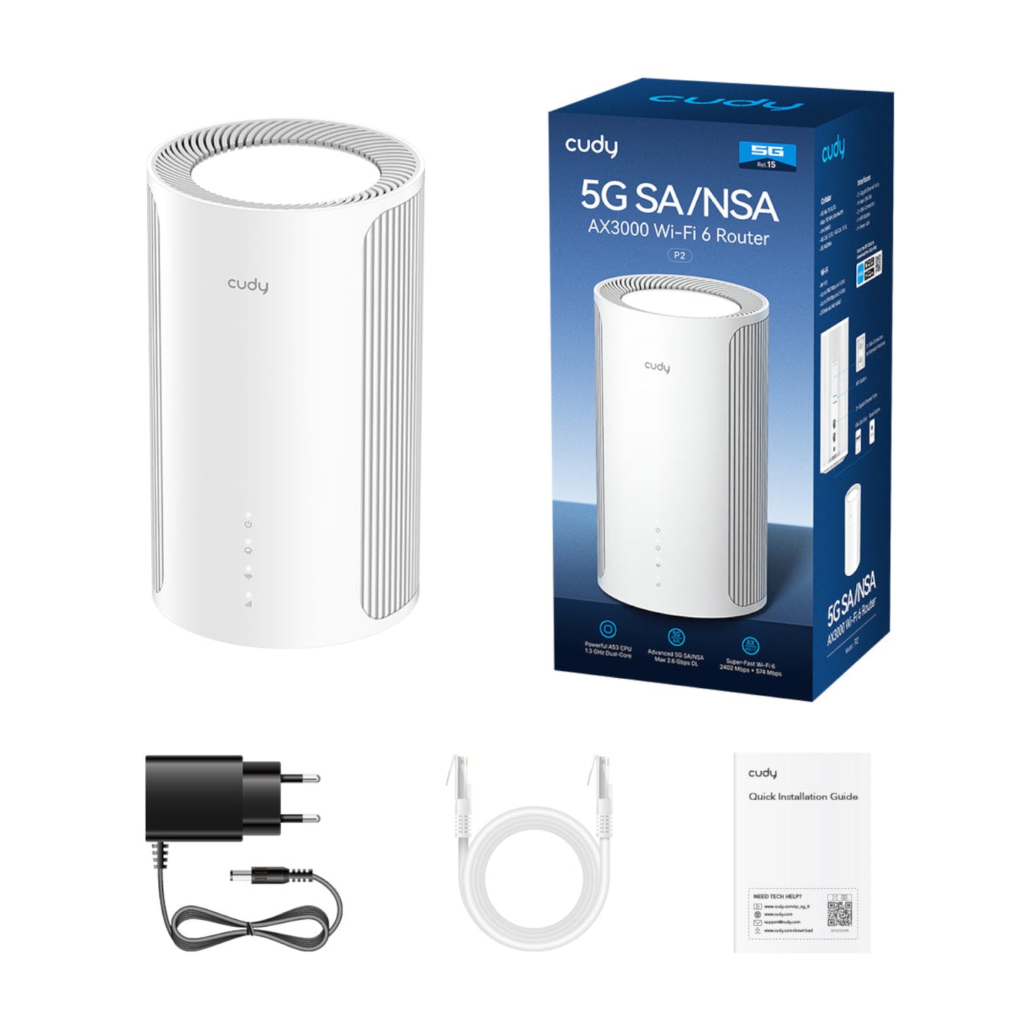 Cudy AX3000 Dual Band 5G Wi-Fi 6 LTE Router -White - alternate product view 4