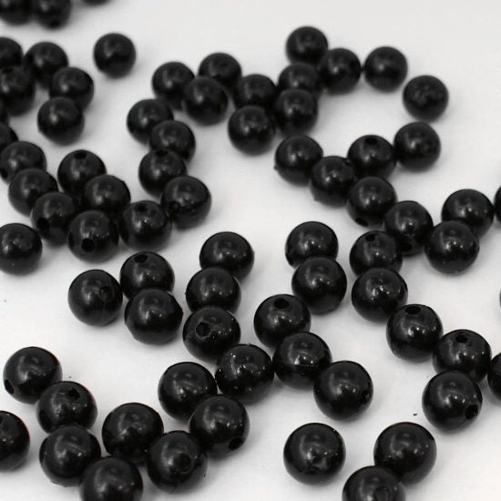 Plastic Pearls - 10 Mm BLACK