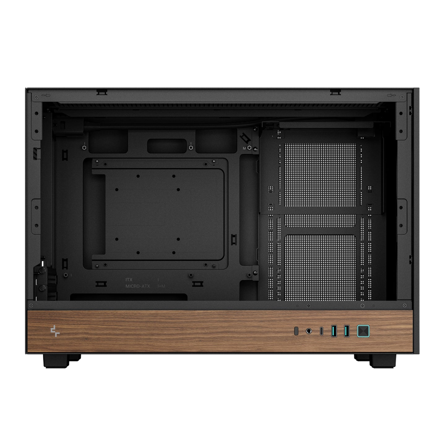 DEEPCOOL CH260 Wood mATX Gaming Chassis - Black - alternate product view 6
