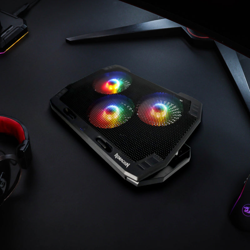 Redragon Dual USB 3 Fan RGB Gaming Notebook Stand - alternate product view 5