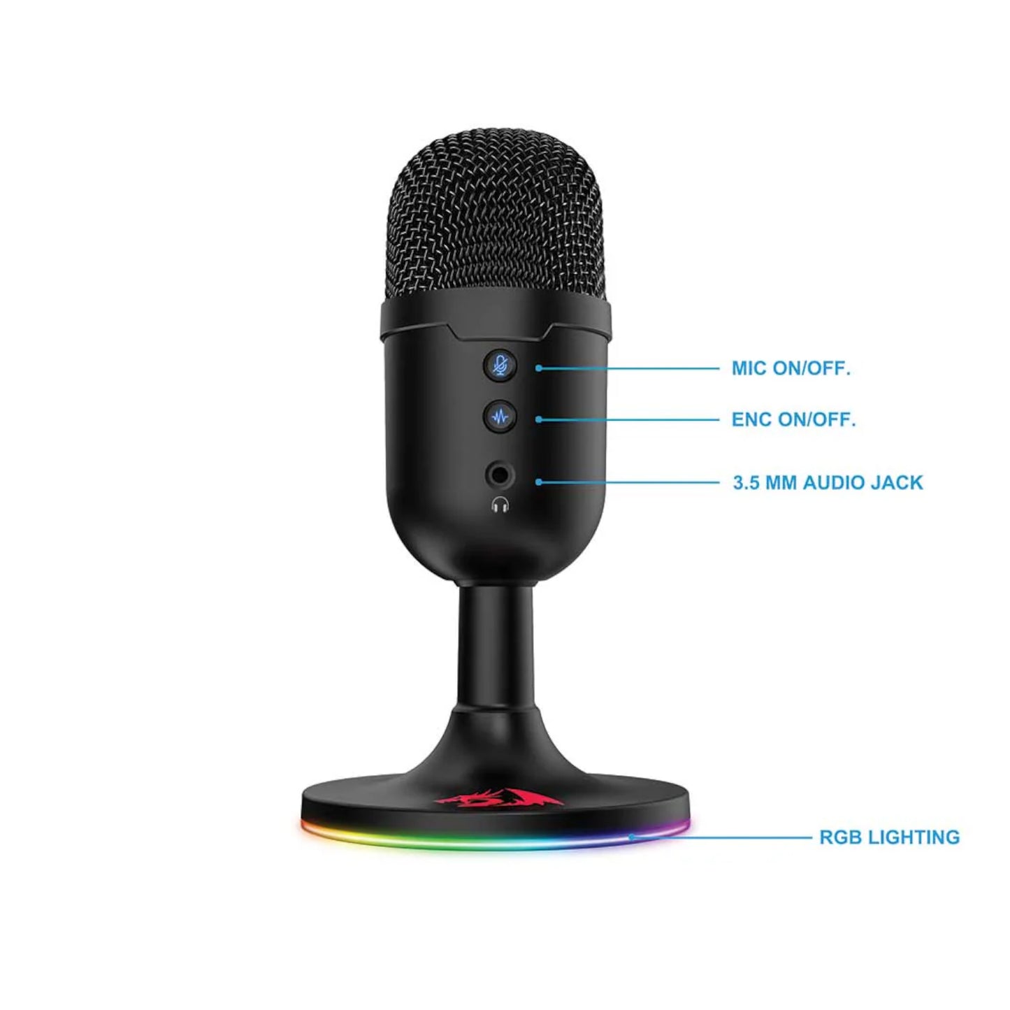 Redragon GM303 PULSAR Gaming Stream Microphone - Black - alternate product view 5