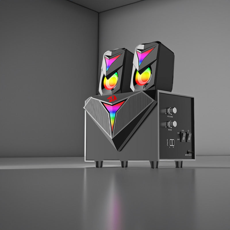 Redragon 2.1 Satellite Speaker TOCCATA RGB 11W Gaming Speaker - Black - alternate product view 7