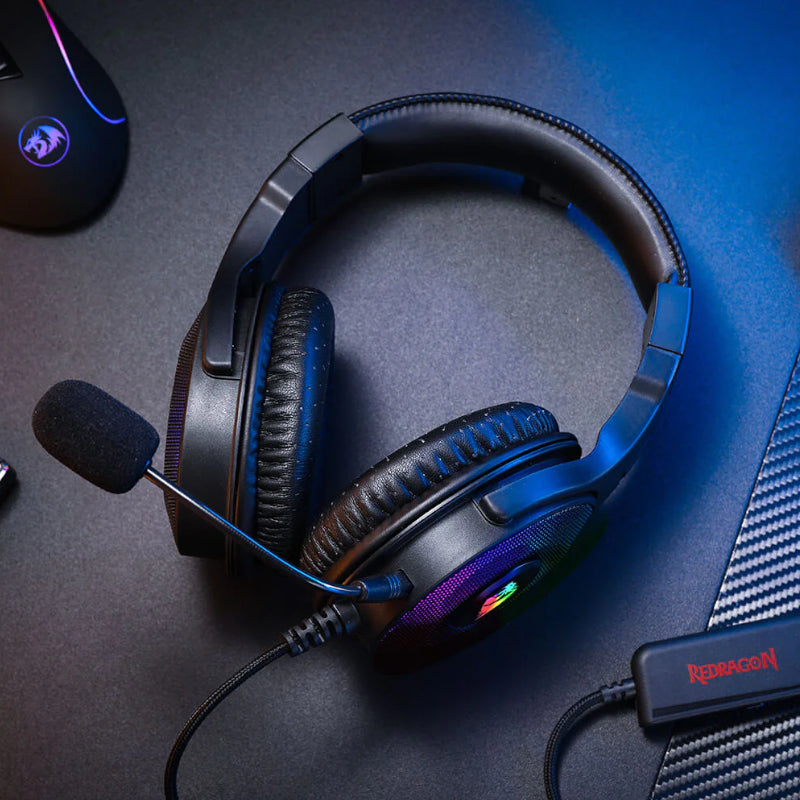 Redragon Over-Ear PANDORA USB (Power Only) / Aux (Mic and Headset) RGB Gaming Headset - Black - alternate product view 5