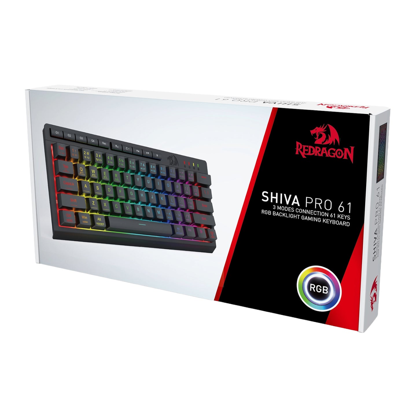 Redragon SHIVA K522 PRO RGB Wireless Gaming Keyboard- Black - alternate product view 10