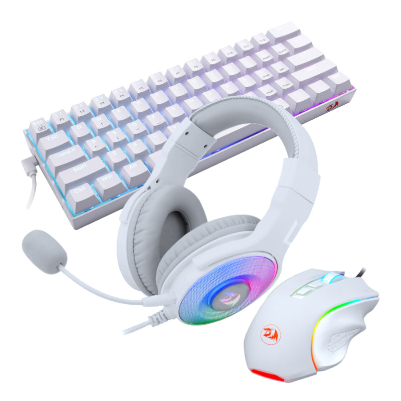 Redragon 3IN1 MS / HS / KB WIRED COMBO - WHITE - alternate product view 3