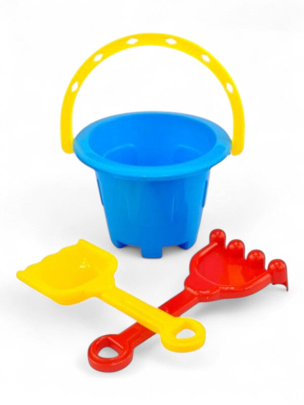 SAND Bucket WITH Spades - Bucket Height 115 Mm - BLUE