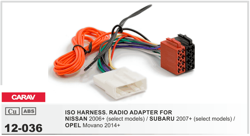 ISO Harness Nissan/Subaru 2007+ {11-30}