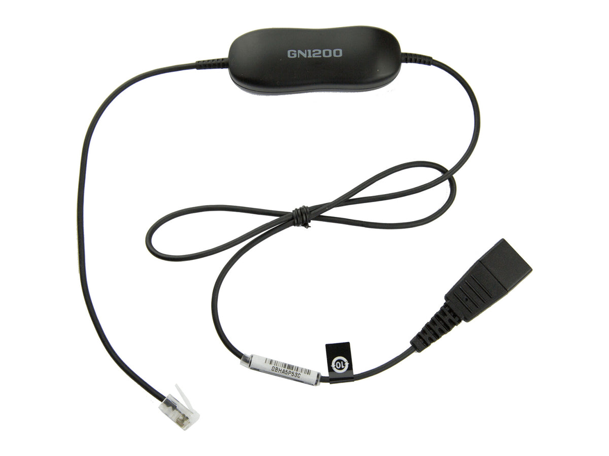Jabra Smart Cord. QD to RJ10. Straight. 0.8 Meters. with 8-POSITION Switch Configurator