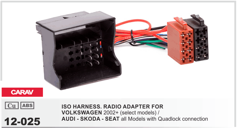 ISO Harness Audi/BMW/VW with Quadlock