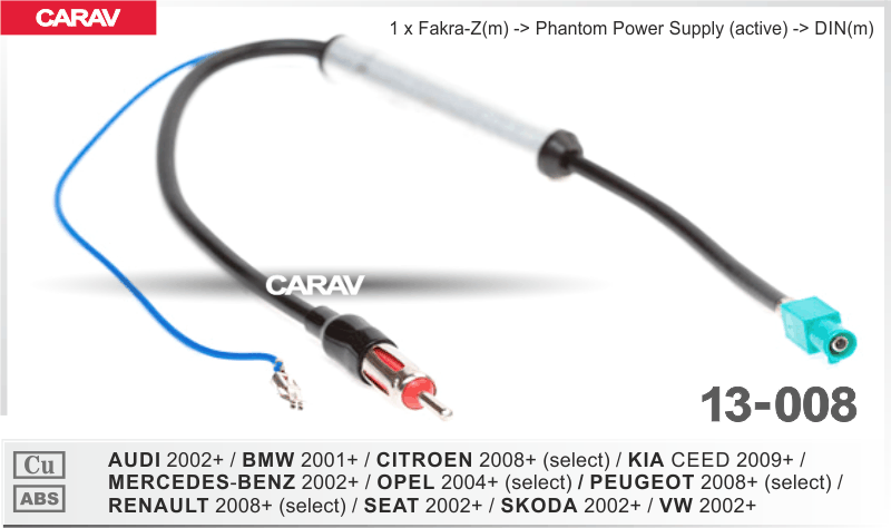 Antenna Adapter Audi / Merc / Seat / Skoda / VW