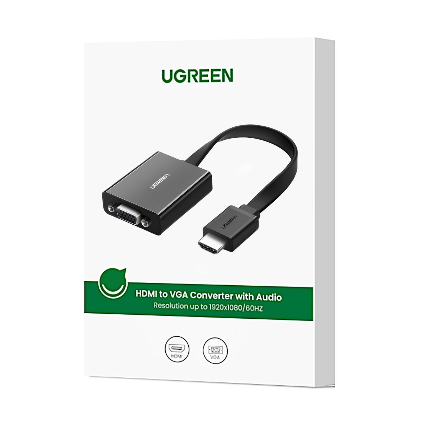 Ugreen HDMI to VGA Adapter, with 3.5mm Audio and Power Port - Black - alternate product view 5