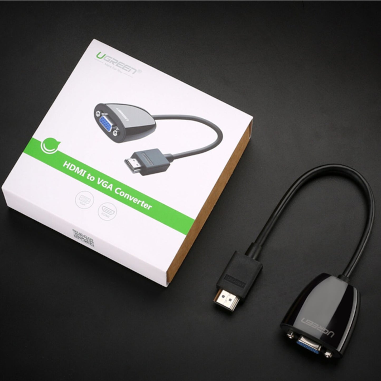 Ugreen HDMI to VGA Converter, 1080p Video Adapter - Black - alternate product view 5