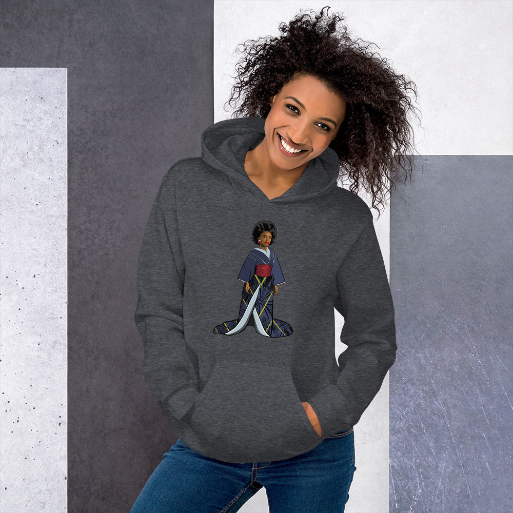 Afro-Geisha Unisex-Plain Hoodies for Women