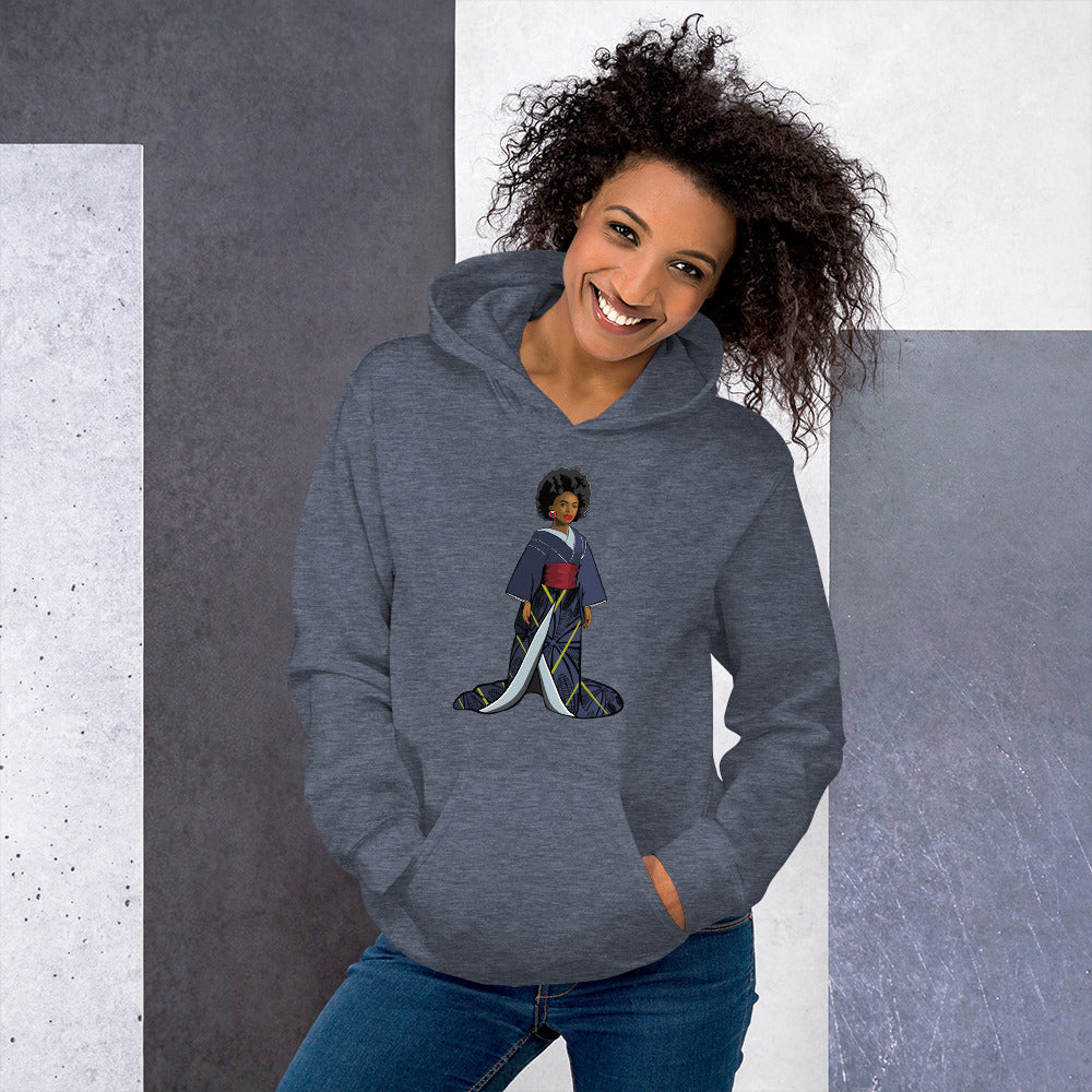 Afro-Geisha Unisex-Plain Hoodies for Women