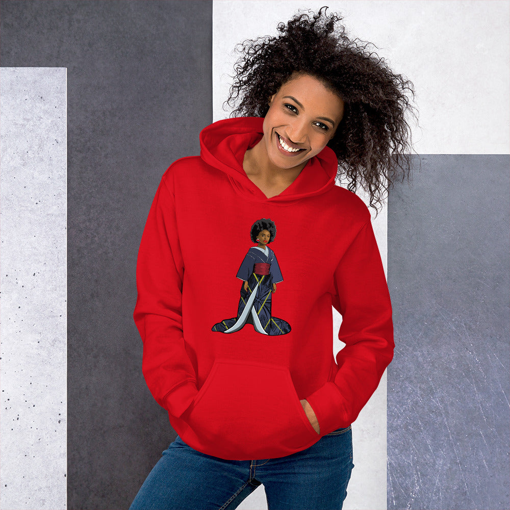 Afro-Geisha Unisex-Plain Hoodies for Women