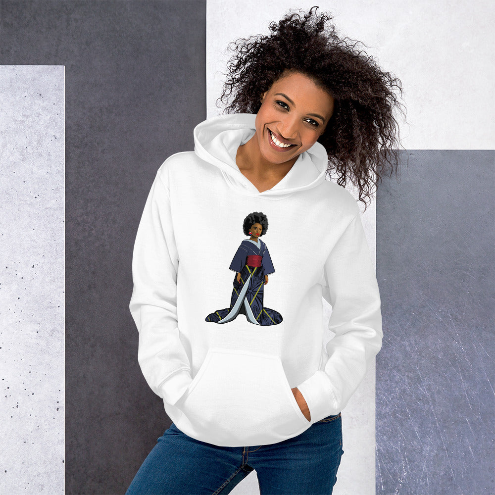 Afro-Geisha Unisex-Plain Hoodies for Women