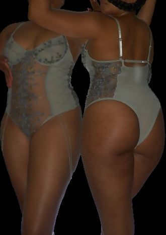 BSL004 BLCK DOOR Lavender Teddy Bodysuit