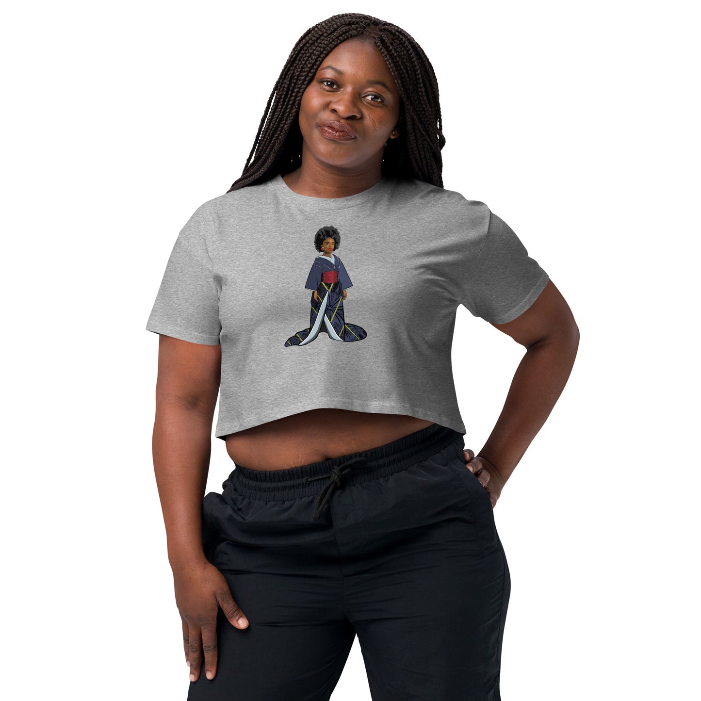 Afro-Geisha-Crop Top for Women