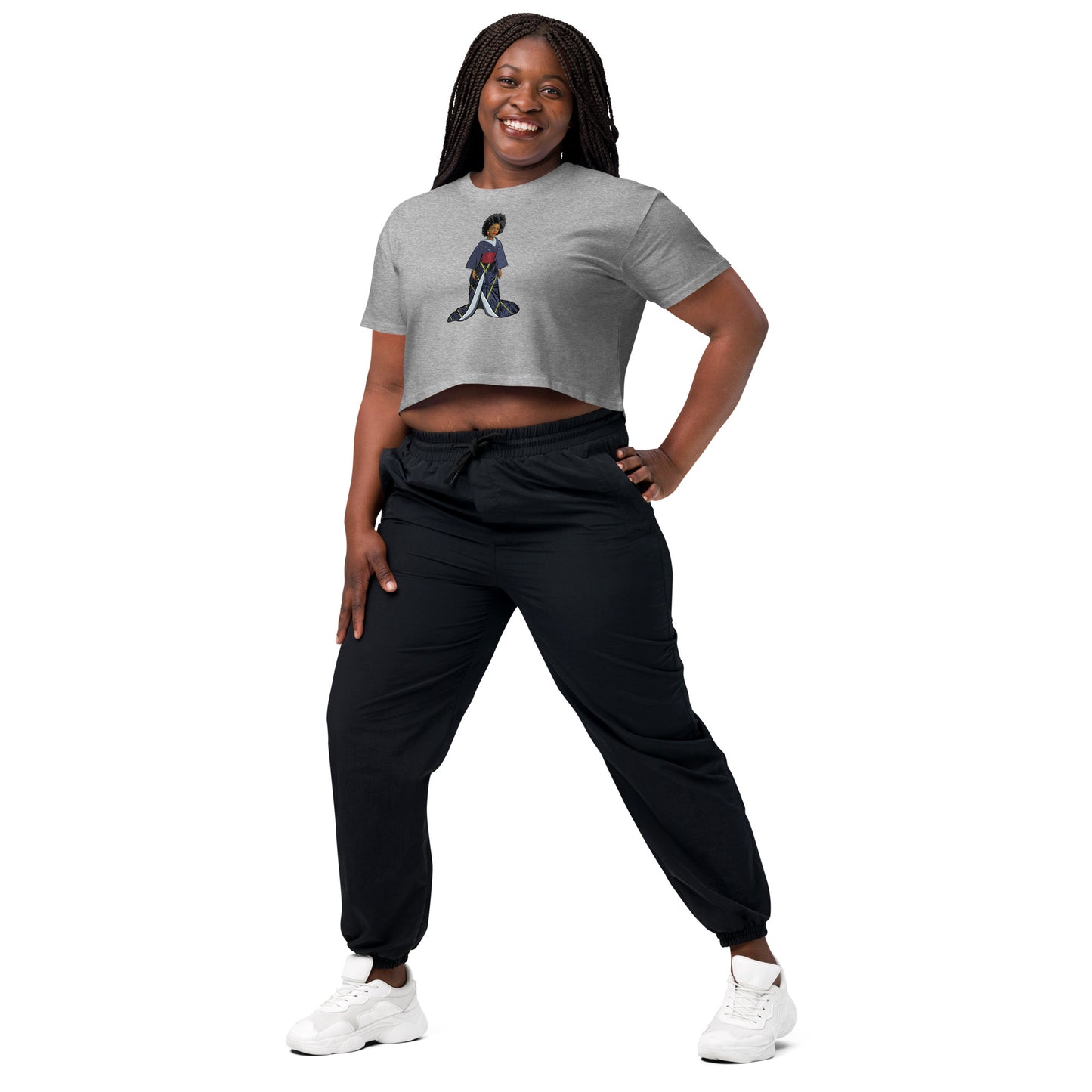 Afro-Geisha-Crop Top for Women