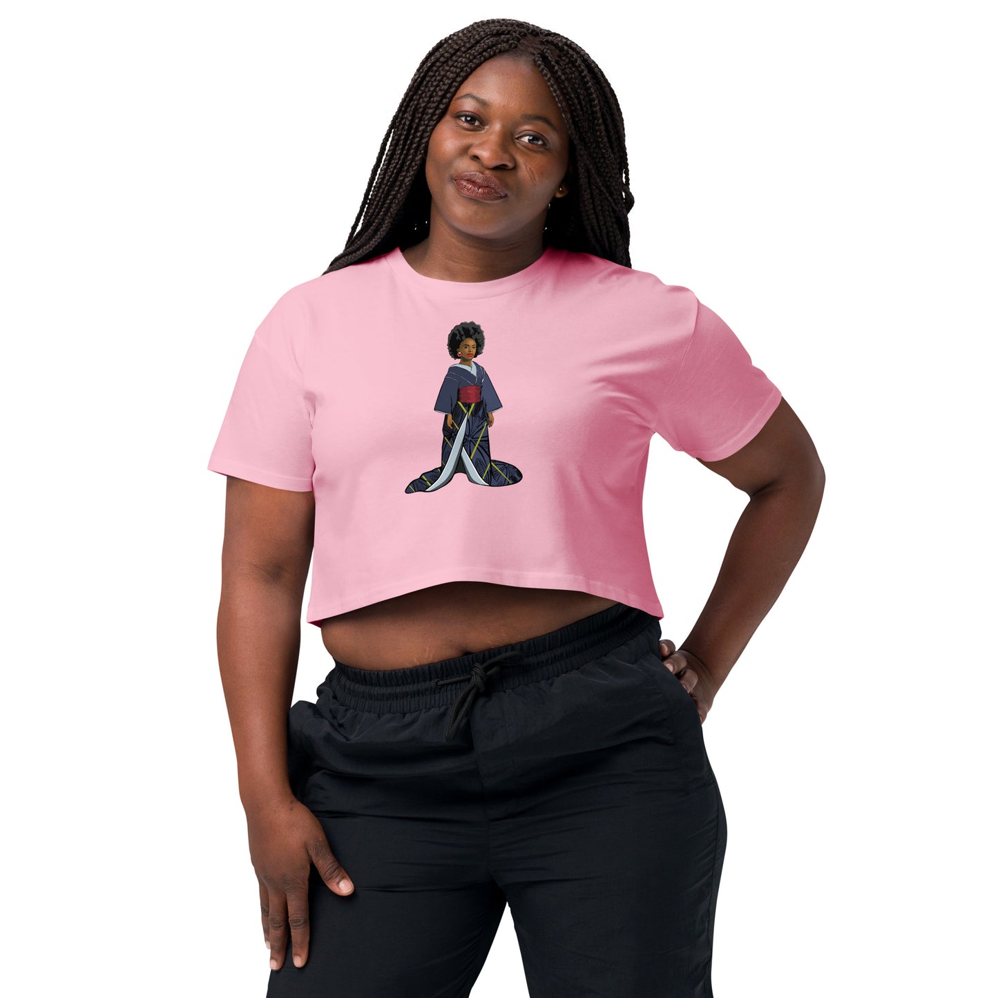 Afro-Geisha-Crop Top for Women