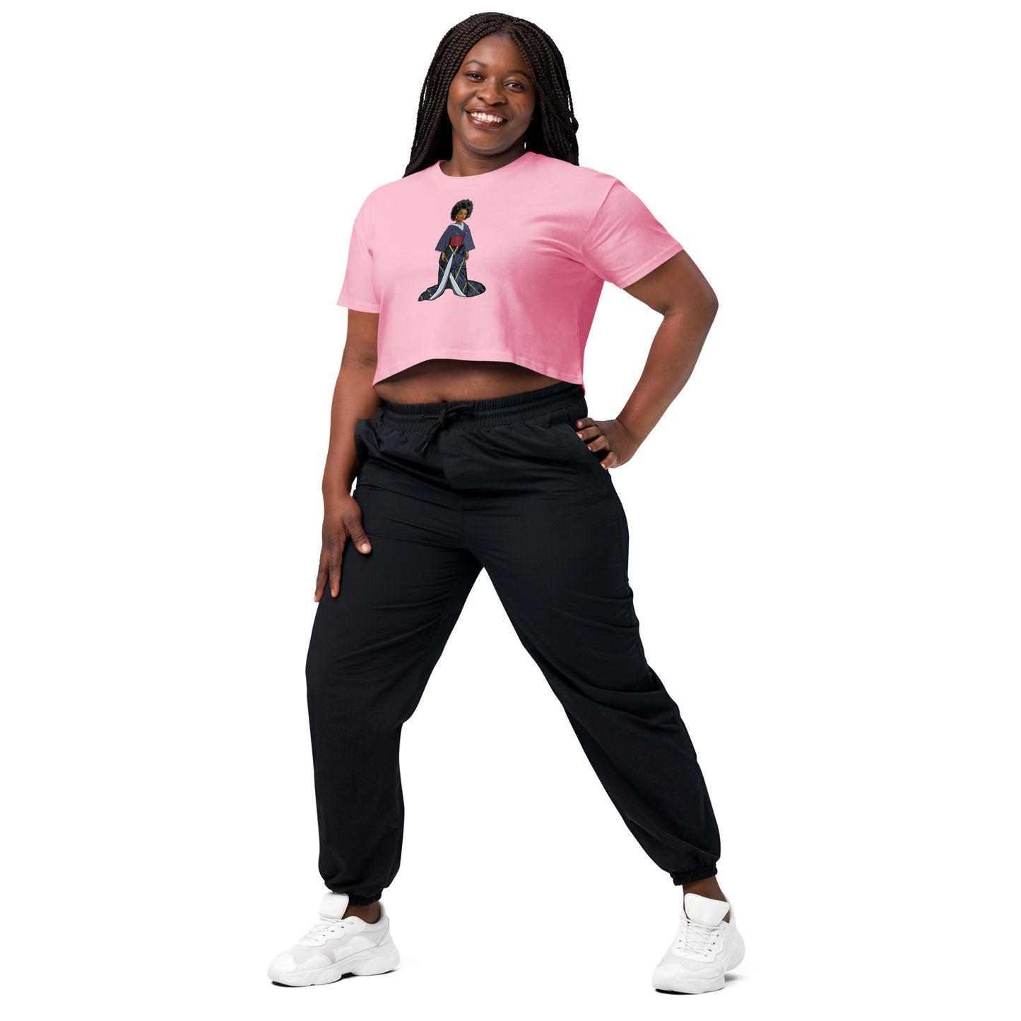 Afro-Geisha-Crop Top for Women