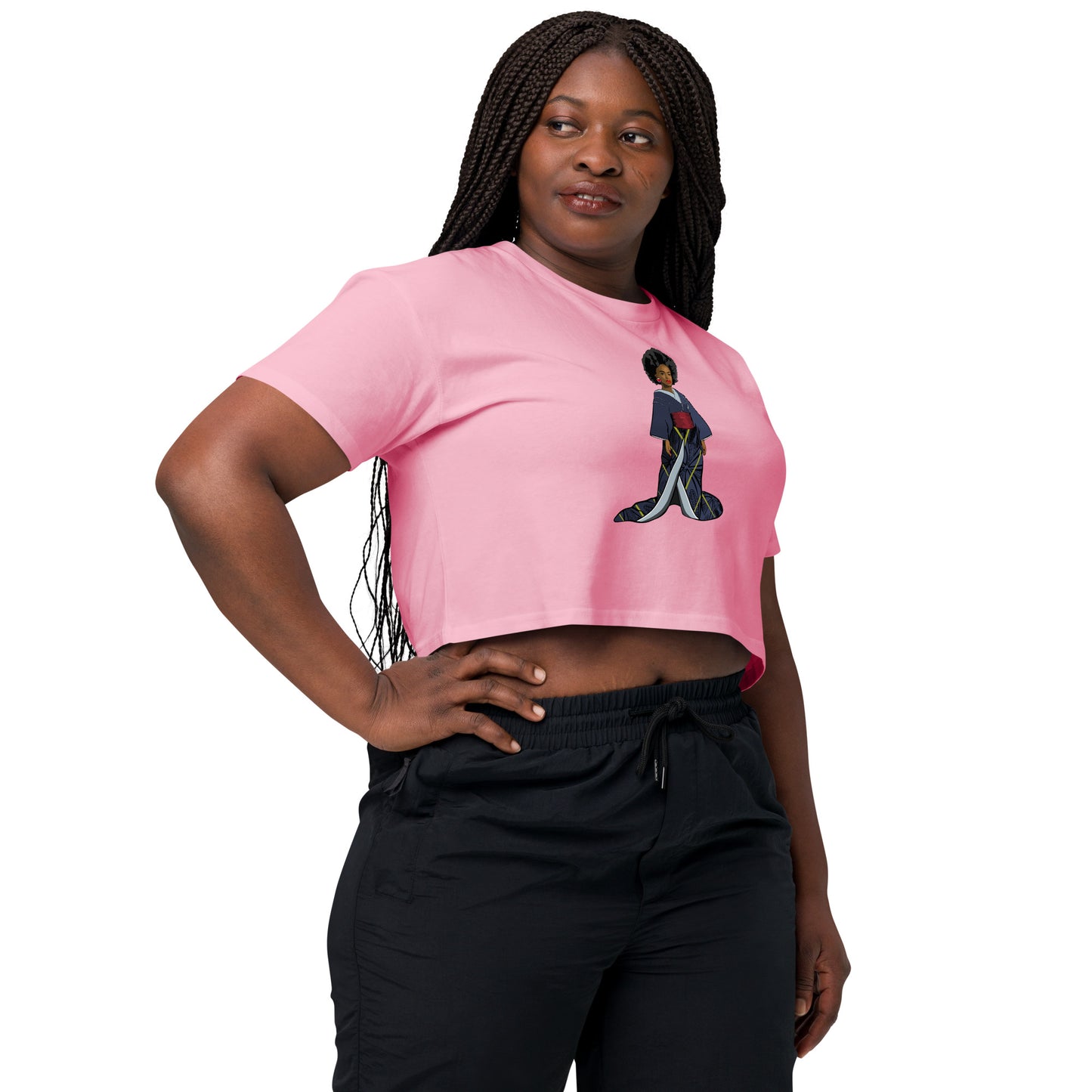 Afro-Geisha-Crop Top for Women