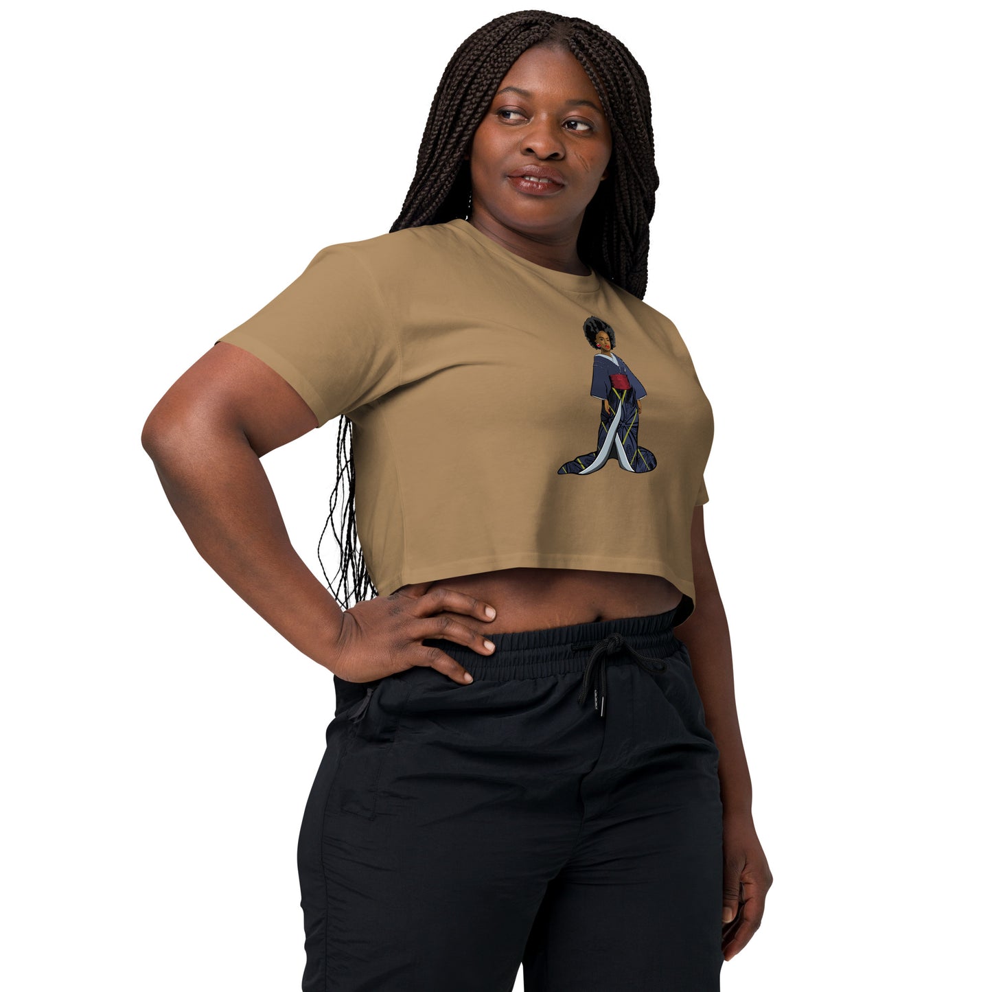 Afro-Geisha-Crop Top for Women