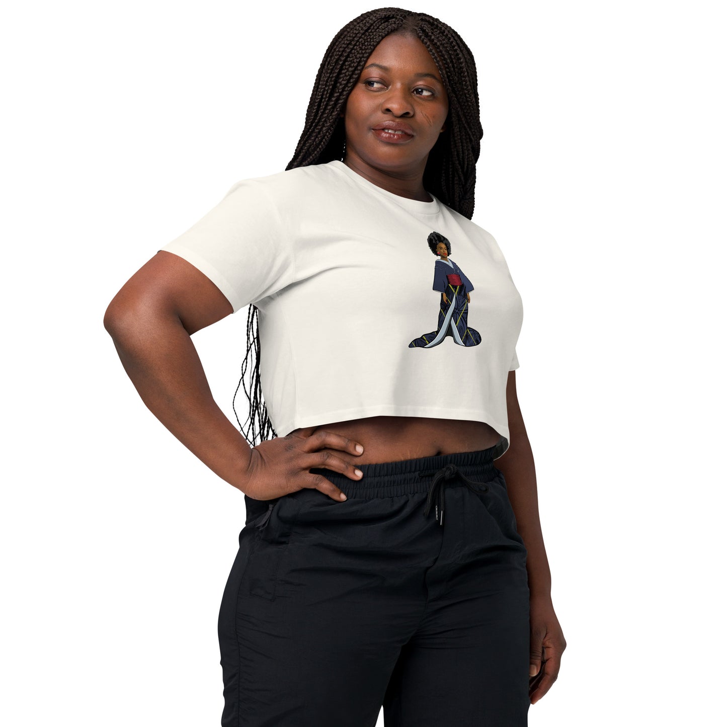 Afro-Geisha-Crop Top for Women