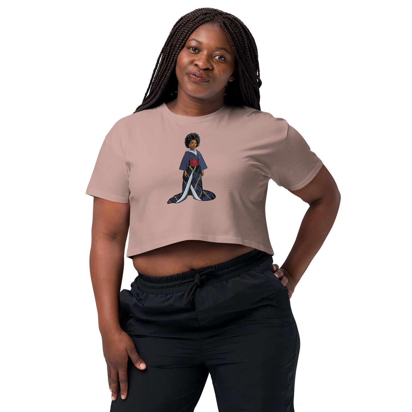 Afro-Geisha-Crop Top for Women