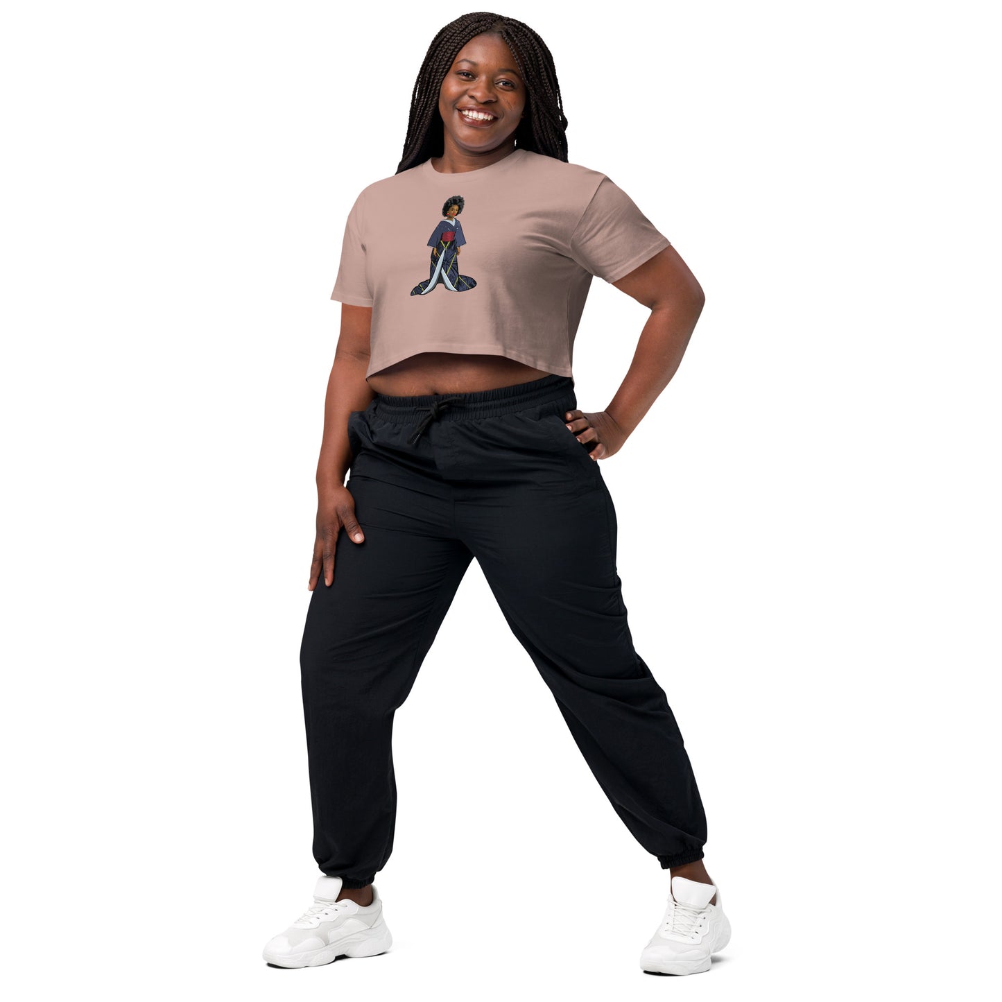 Afro-Geisha-Crop Top for Women