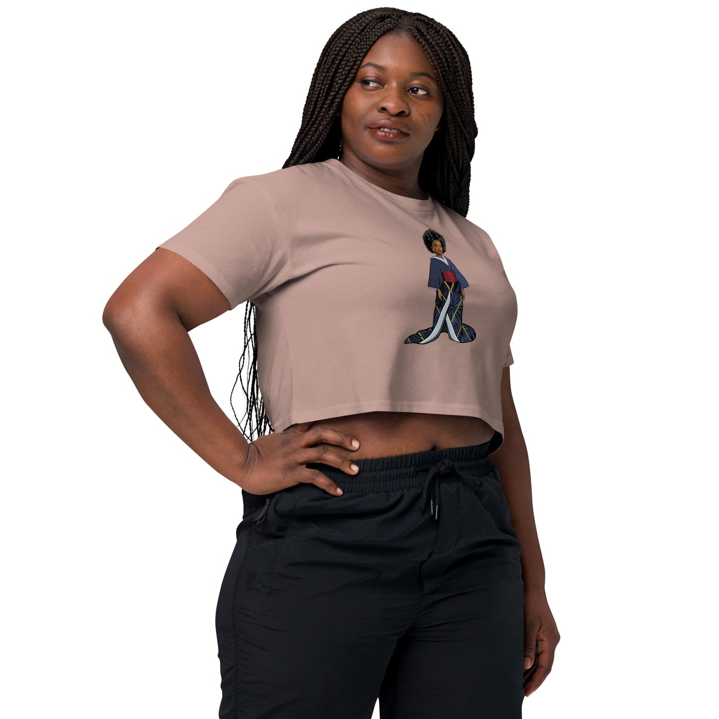 Afro-Geisha-Crop Top for Women
