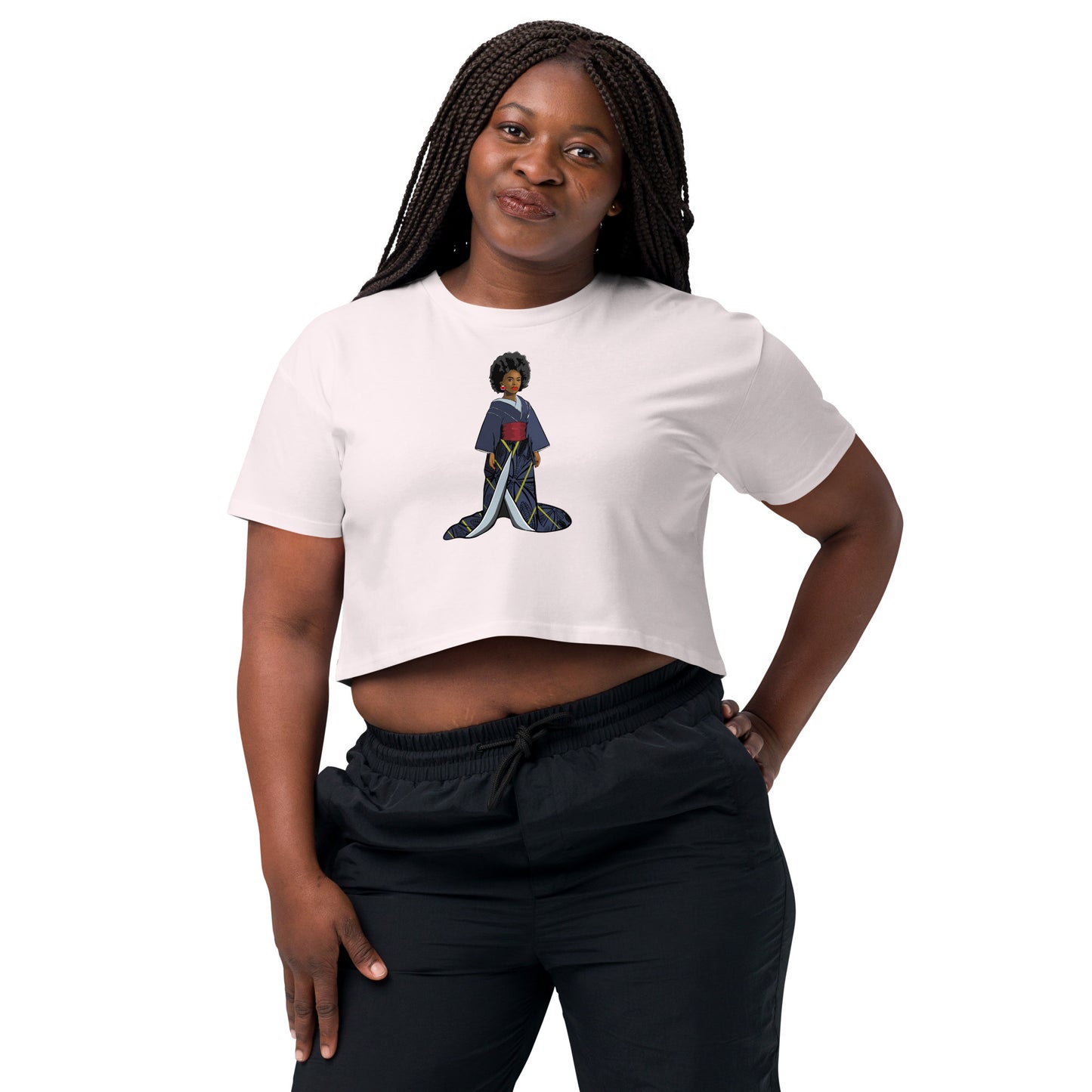 Afro-Geisha-Crop Top for Women